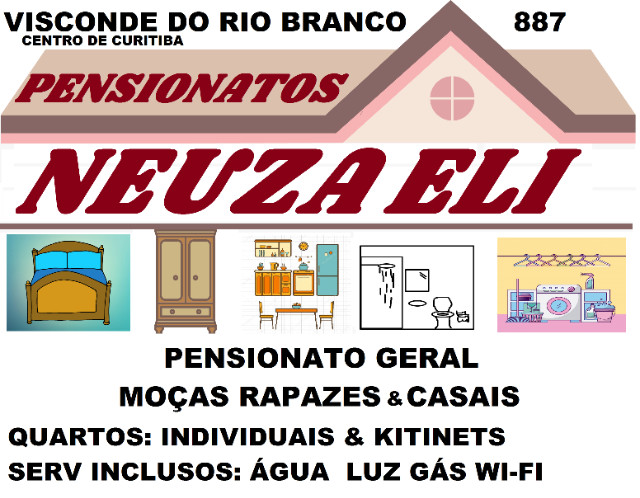 Alugo quartos suíte e quitinetes centro de Curitiba pr mobiliado solteiro ou casal