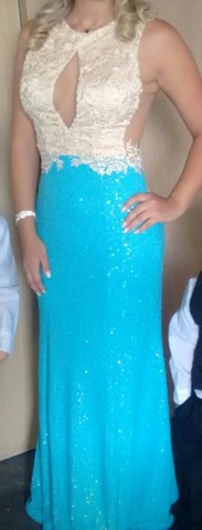 Vestido de festa Azul Tiffany