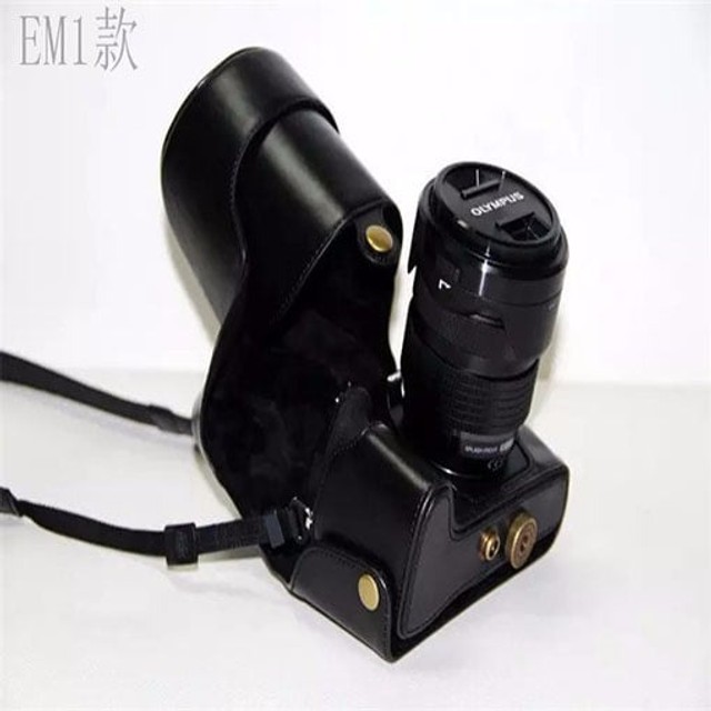 Capa Pu Leather Camera Case Bag For Olympus Em1 M Pronta Entrega - Foto 2