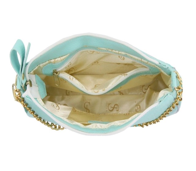 Bolsa Tiracolo Com Alça Corrente Cor Verde<br> - Foto 3
