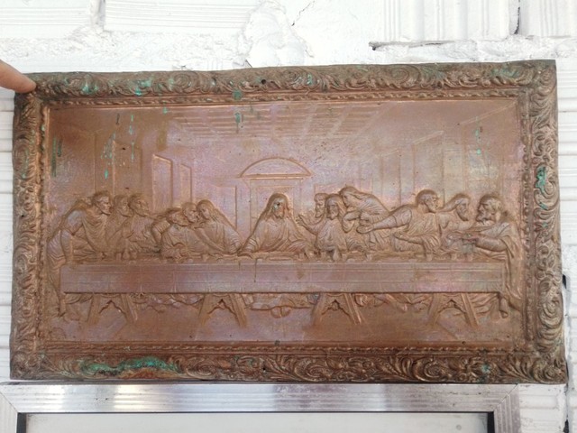 Quadro em cobre santa ceia 55x32 - Foto 2