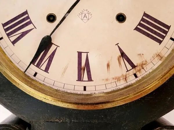 antigo relógio de parede marca ansônia, modelo oito - Foto 2