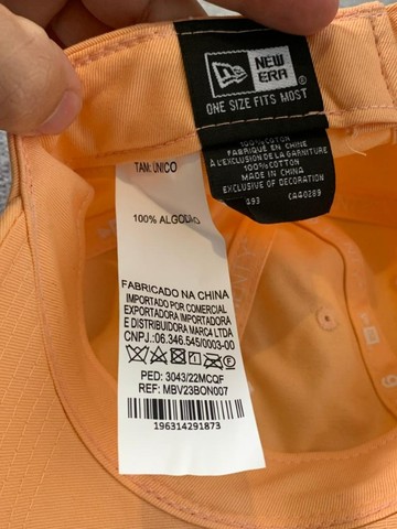 Boné New Era Strapback New York Yankees Classic Laranja 100% Original - Foto 4