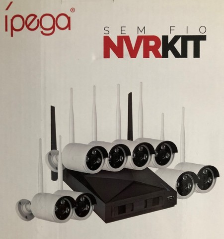 Kit Nvr 8 Canais e 8 Câmeras Ip 1.3mp Wireless Wifi Sem Fio 720p Novo na Caixa