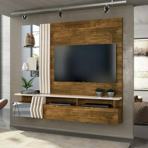 Painel Home Suspenso para TV 55" Bello 100% MDF - Foto 4