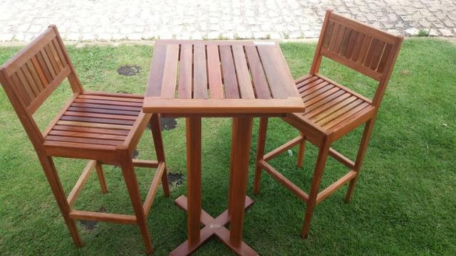 Mesa Împerial alta bistrô 0,56cm x 0,56cm c/ 02 banquetas altas - Foto 2