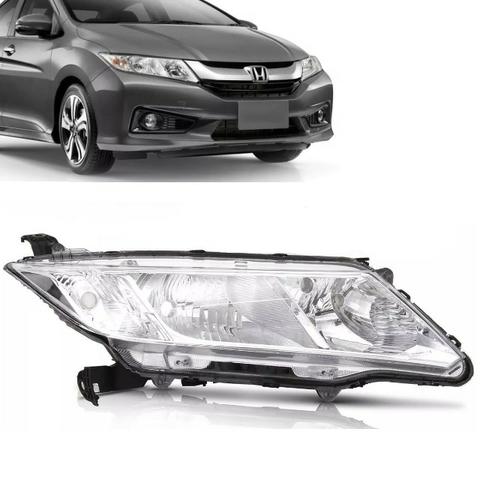 Farol Cromado Honda City 2015 2016 2017 2018 Direito