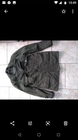 Jaqueta de lã verde militar
