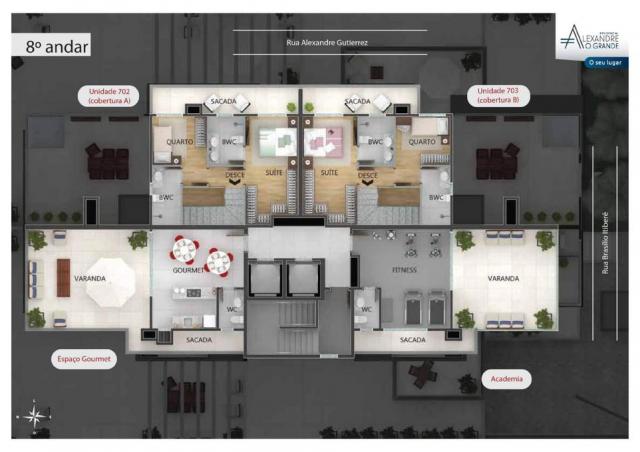 Apartamento à venda com 2 dormitórios em Água verde, Curitiba cod:47261 - Foto 10