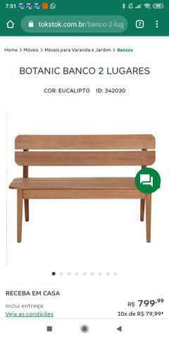 Banco Madeira maciça Tok&Stok - Foto 4