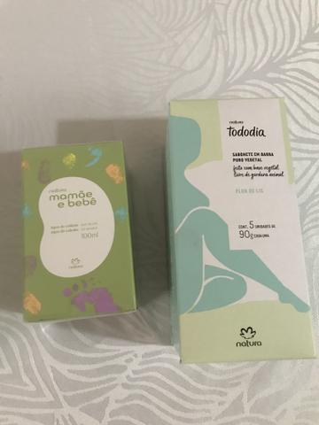Colônia mamãe bebê + kit sabonete natura