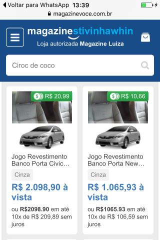 Jogo de revestimento Banco porta civic