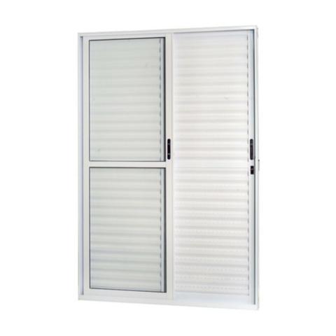 Porta Balcão 03 folhas Alumínio 160 x 210cm - Branca - Foto 2