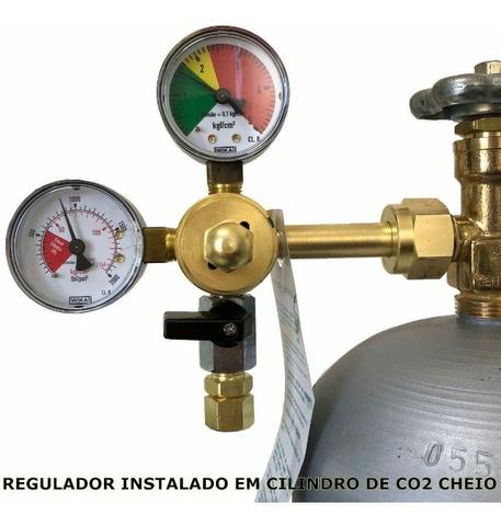 Regulador Válvula Manometro 1 Via Co2 Chopeira Chopp - Foto 2