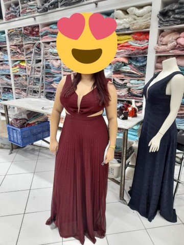 Vestido Bordô/Marsala madrinha de casamento TAM 46/GG