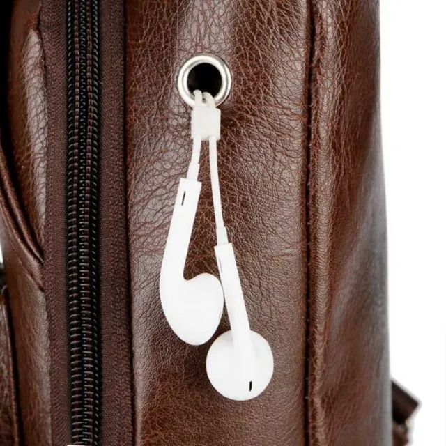 Mini Bolsa Shoulder Bag Slim Couro USB  - Foto 4