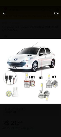 led para carro e moto 20mil lumens 150w h11 h4 h7 h1 aceitamos pix - Foto 5