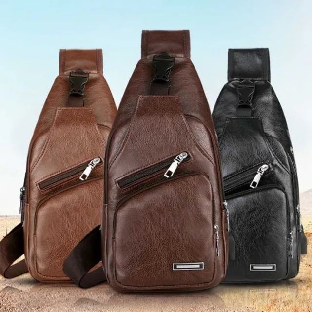 Mini Bolsa Shoulder Bag Slim Couro USB  - Foto 5