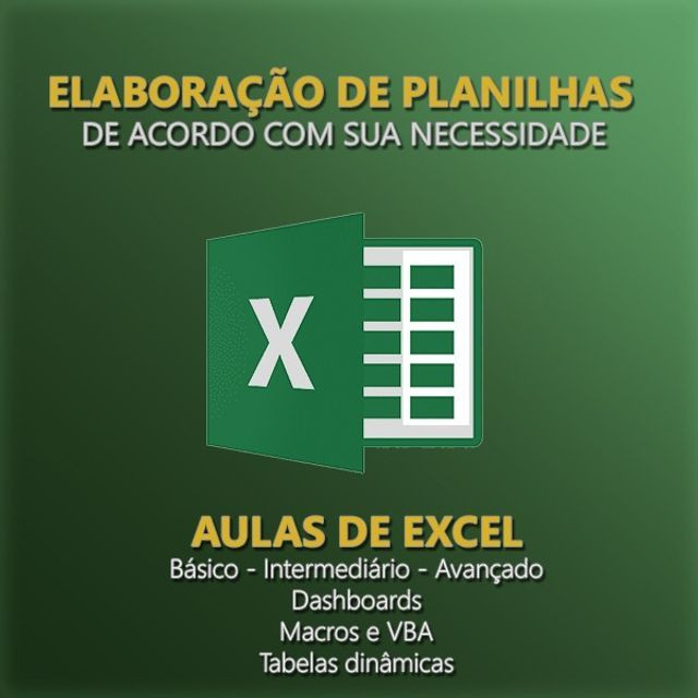 Aula de Excel - Elaboração de planilha