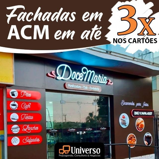 Fachadas de ACM e lona - Foto 3