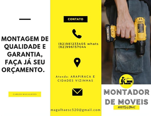Montador de móveis Arapiraca e cidades vizinhas, preço e qualidadee