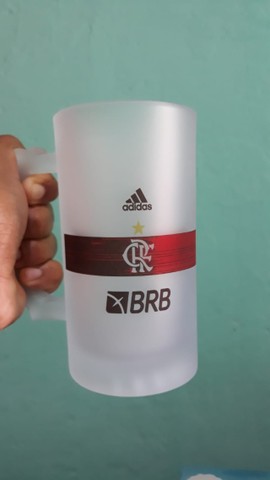 Caneca chopp em vidro jateado 475ml