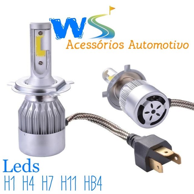 led para carro e moto 20mil lumens 150w h11 h4 h7 h1 aceitamos pix