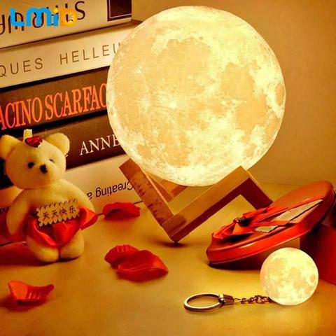 Luminária Lua Cheia 3d Usb Nfe-(Loja na Cohab)