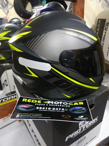 Capacete R8 amarelo com viseira fumê ?? - Foto 5