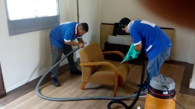 Limpeza, higienização e impermeabilização
