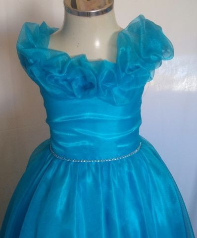 Vestido de festa infantil azul