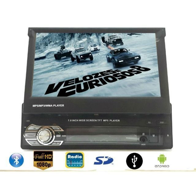 Rádio MP5 Retrátil GPS Espelhamento de celular Bluetooth e Tela de 7" Full HD - Foto 2