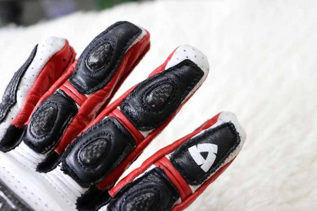 Luvas Rev'it - NOVA - tamanho M/G - L - Vermelho - Preto - Branco Em Couro - Foto 15