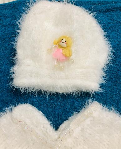 Poncho de crochê infantil com gorro - Foto 2