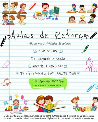 Aulas de reforço