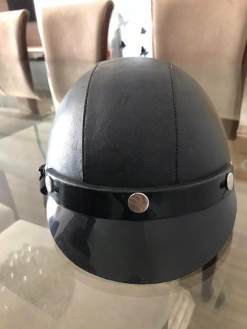 Capacete Couro Custom Harley