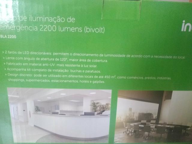 Bloco de iluminação de emergência 2220 lumens - Foto 4