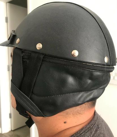 Capacete Couro Custom Harley - Foto 2