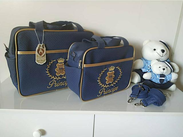 Kit Bolsa Maternidade Class Baby 2 Peças Azul Marinho
