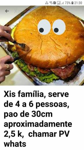 X-Familia 30 cm promocional Carne frango e calabresa + fritas + Refri 2 litros