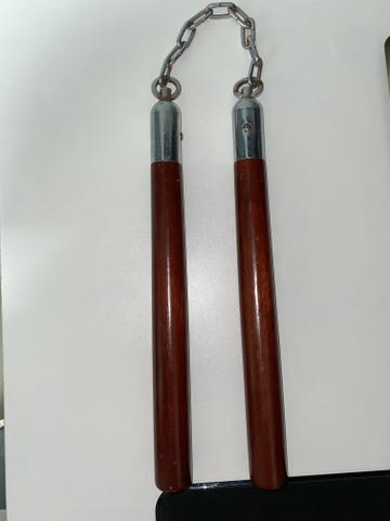 Nunchaku se madeira com corrente de ferro - Foto 3