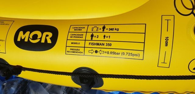 Barco Inflável Mor Fishman 350 + 2 remos + inflador - Foto 4