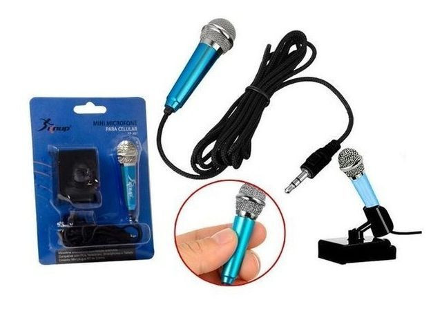 Mini Microfone P2 Para Gravação Celular Youtube Rosa Kp907