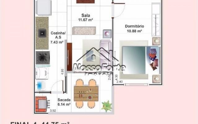 Apartamento Vista para o Mar no Caiçara em Praia Grande - Foto 9