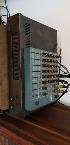 Caixa de som 2 mesa de som 1 e amplificador - Foto 5