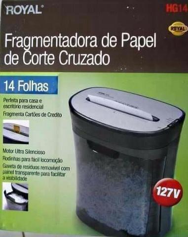 Fragmentadora de Papel Trituradora Royal 14 Folhas Cartão Cd - Foto 5