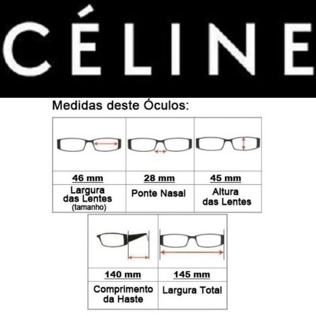 Óculos Feminino Céline Chris Redondo CL41443 com Proteção UV - Foto 4