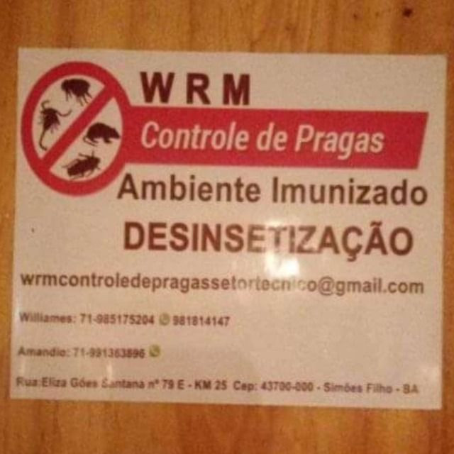 RWM controle de Pragas
