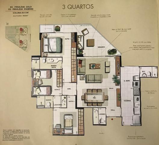Apartamento 3 quartos sendo Todos suítes com 109m² em santa Helena - Foto 14