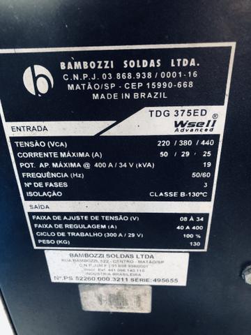 Máquina de solda Bambozzi Mig TDG 375 ED - Foto 4